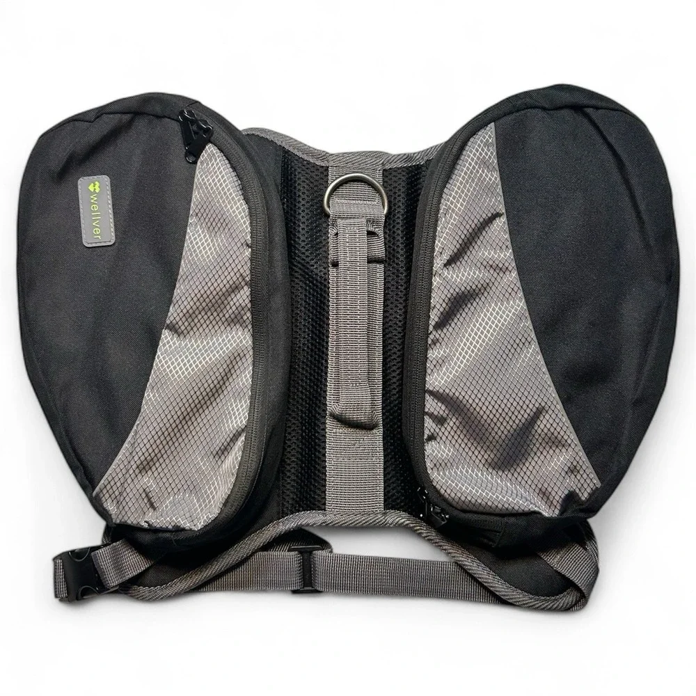 Wellver Dog Saddle Bag Large Travel Harness Backpack Adjustable